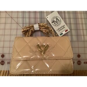 Valentino Orlandi Quilted Crossbody Bag Designer Chain Strap Purse‎